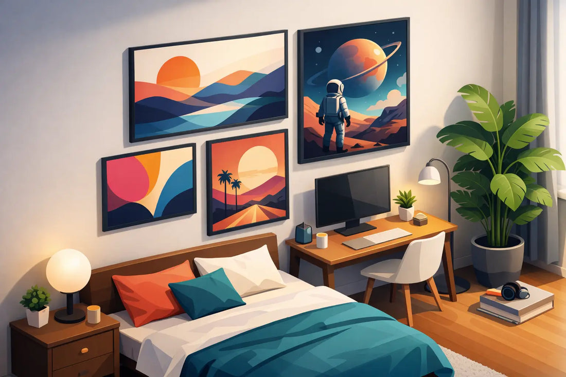Graphic Posters for Bedroom Walls That Fit